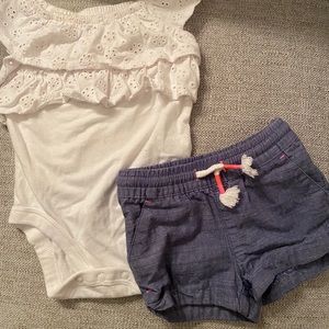 Shirt & shorts set. 12 mo.